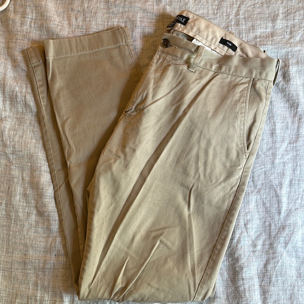 J. Crew Factory Tan Chinos Versatile Cotton Twill